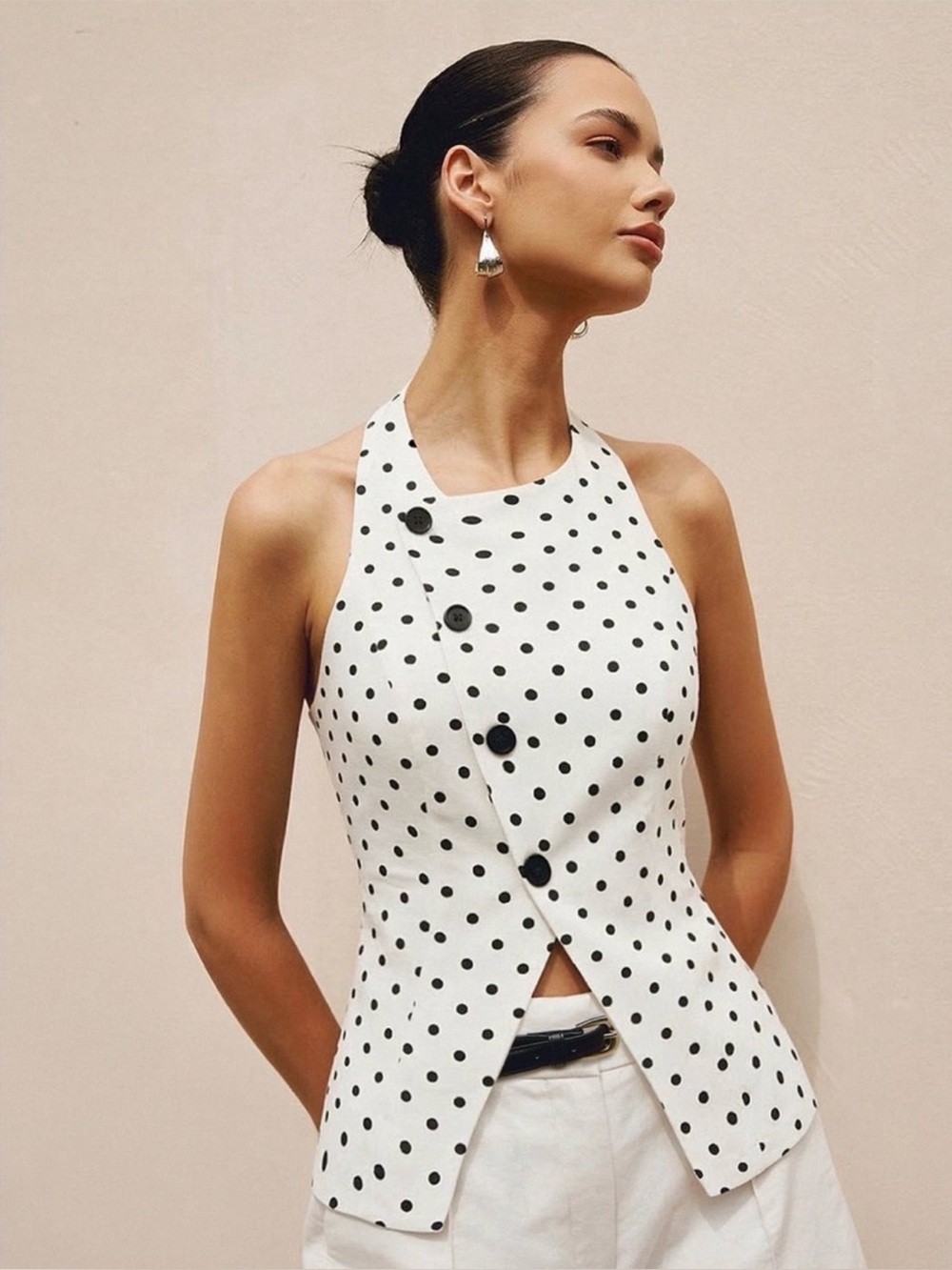 Commense polka dot halter top